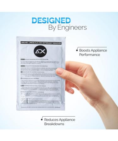 ADK Washing Machine Cleaner Limescale Descaler Detergent & Antibacterial Smells Remover Sachets Keeps Dishwasher and Washing Machines Fresh Cleaning Mould and Smelly Odour (1 Box has 12 Sachets) - Buy Online on GoSupps.com