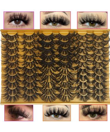25MM Fluffy Mink False Eyelashes - 30 Pairs in 6 Styles - Dramatic 5D Full Volume Wispy & Curly - Wholesale by BEFACL - Buy Online on GoSupps.com