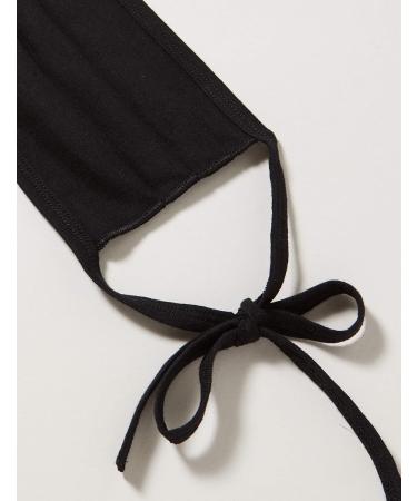 Oscar Apparels Reusable Fabric Masks 100% BCI Cotton - Black 5 Pack for Adults | Eco-Friendly Self-Binding - Buy Online on GoSupps.com