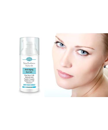New Radiance Naturals Eye Gel Cream - Plant Stem Cells, Matrixyl 3000, Hyaluronic Acid, Cucumber, Jojoba Oil, Aloe, Vitamin E & MSM - 1 Ounce - Buy Online on GoSupps.com