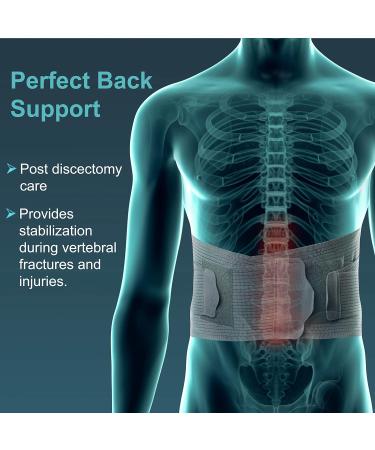 TYNOR Contoured Lumbar Support Belt - Adjustable Lower Back Brace for Herniated Disc Sciatica & Pain Relief | Breathable Compression | Men & Women | L (40-46 inch - Buy Online on GoSupps.com