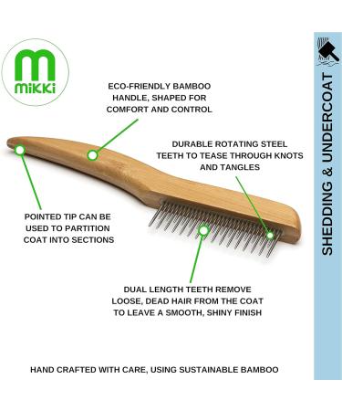 Mikki 6280024 Bamboo File Filters for Dogs & Cats | Eco-Friendly Fur Grooming Tool for All Fur Lengths - 48g - Buy Online on GoSupps.com