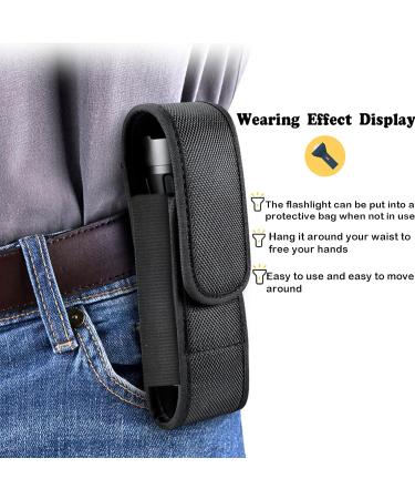 Hpamba Nylon Flashlight Holster - Versatile Belt Bag for Hunting Outdoors & Hiking - Fits 10cm to 13cm Flashlights - Buy Online on GoSupps.com