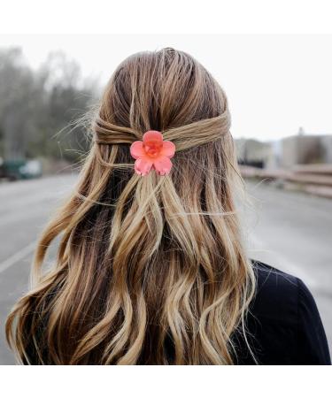 Hair Clips For Women Flower Hawaiian Flower Strong Hold Clips | Strong Hold Hair Clips Flower Fashionable Hair Accessories For Thick Thin Hair Women Girlsl Gradient watermelon red - Buy Online on GoSupps.com