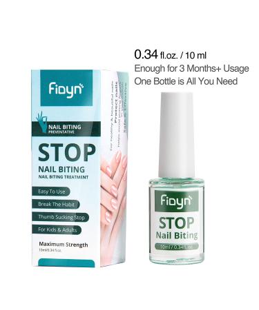 Fidyn No Bite Nail Polish - Nail Biting Treatment and Thumb Sucking Prevention - 10ml/0.34 fl. oz - Buy Online on GoSupps.com