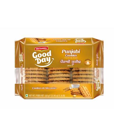 BRITANNIA PUNJABI COOKIES - 620g (8 x 620g) | Whole wheat Biscuits made good | Perfect Snacks for kids and Adults.
