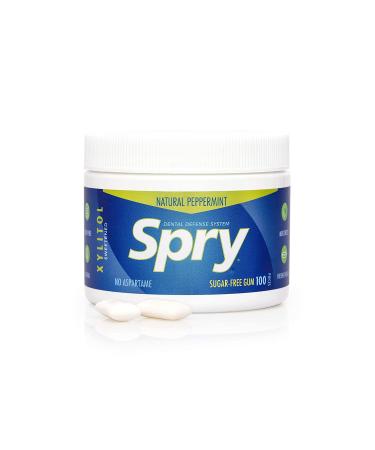 Xlear Spry Peppermint Sugar-Free Chewing Gum 100 Count - Fresh Breath & Dental Health - Buy Online on GoSupps.com