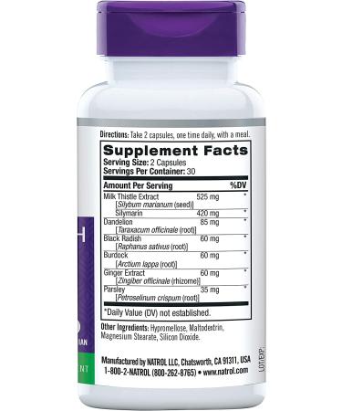 Natrol Milk Thistle 525 mg - 60 Capsules for Liver Support & Detox - Buy Online on GoSupps.com