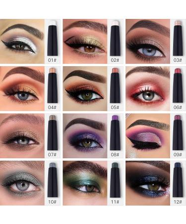 LOKFAR Eye-Shadow Stick: Creamy Rotatable Eye Brightener with Soft Brush | Glitter Shimmer Eyeshadow in Violet Shade - Buy Online on GoSupps.com