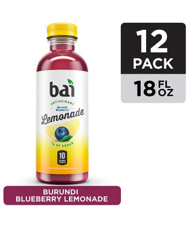 Bai Flavored Water Burundi Blueberry Lemonade - Antioxidant Infused 18oz Bottles (Pack of 12) - Buy Online on GoSupps.com
