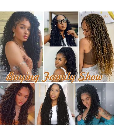 24 Inch 8 Packs Goddess Locs Crochet Hair - Natural Looking Bohemian River Goddess Faux Locs for Black Women (1B) - Trendy & Edgy Style - Buy Online on GoSupps.com
