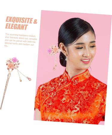 Mikinona vintage hair stick classical modeling bun China hair claw clips Hair up Miss Opal Chopsticks flowers women's the flowers hair sticks for buns flower tassel hairpin - Buy Online on GoSupps.com