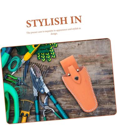 Frcolor Garden Shear Belt Holster - Leather Sheath for Scissors - 4 Pieces Pocket Holder for Garden Tools - Durable & Stylish 21x9.5x5cm Orange - Buy Online on GoSupps.com