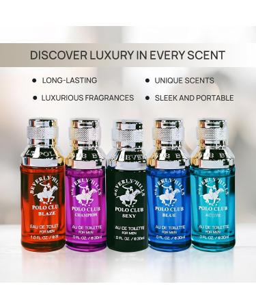 Beverly Hills Polo Club 5 Piece Mini Gift Set Exclusive for Men EDT Eau De Toilette 5 Mini 0.5oz Bottles - Buy Online on GoSupps.com