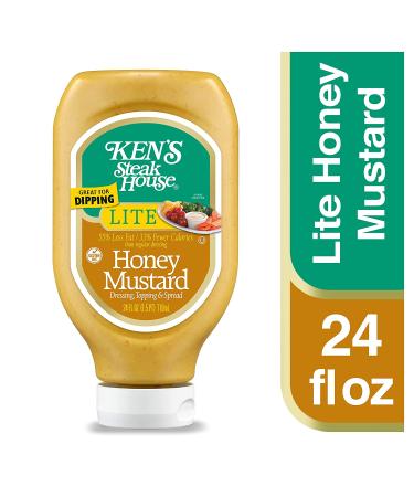 Ken's Steak House Lite Honey Mustard Dressing 24oz (Pack of 2) - Delicious Honey Mustard Flavor - Buy Online on GoSupps.com