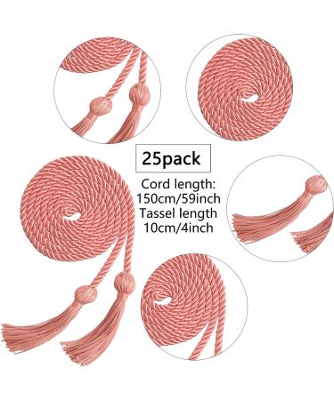 Haconba 25 Pieces Pink Graduation Honor Cords with Tassel for Students - Bachelor, Master, Doctoral Gown Decor - Buy Online on GoSupps.com