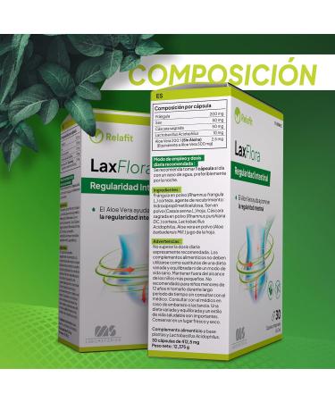 Laxflora 30 capsules Relafit MS laboratories nutrition for 1 month probiotics without aloin effective treatment against constipation and accelerates digestion vegan - Buy Online on GoSupps.com