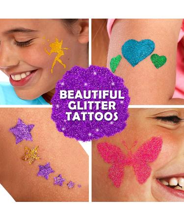 Original Stationery Glitter Tattoo Studio - Sparkly & Colorful Temporary Tattoos for Kids | Fabulous Toys for Girls - Perfect Birthday Gift Idea - Buy Online on GoSupps.com