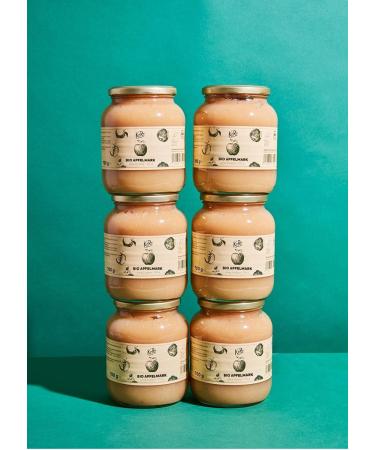KoRo Organic Apple Sauce 6 x 700g | 100% Fruit No Added Sugar or Preservatives | From Controlled Organic Cultivation | Buy Internationally - Buy Online on GoSupps.com