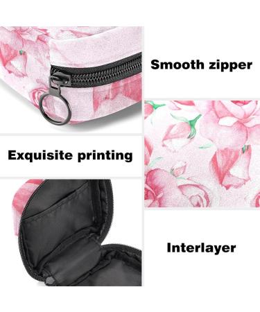 Watercolor Rose Napkin Storage Bag | Portable Zippered Pouch for Teen Girls & Women | Stylish Dining Accessory | Color 3 - Buy Online on GoSupps.com
