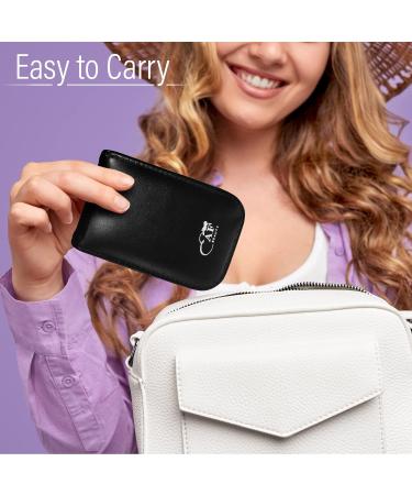 EAF Beauty Eyebrow Tweezer Set - Heavy Duty Craft Grooming Hair Remover with Fine Point Sharp Tweezers, Brow Tweezers, and Travel Case (Black) - Buy Online on GoSupps.com