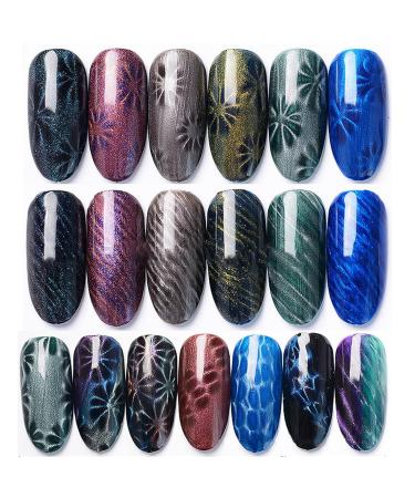 Shogpon 11-Piece High-Quality Cat Eye Magnet Pencil Set for DIY Nail Art - Perfect for 3D Magnetic Gel & Powder - Buy Online on GoSupps.com