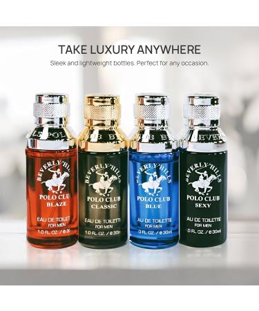 Beverly Hills Polo Club Exclusive Fragrance Collection For Men With 4 Different Fragrances Blaze Blue Classic and Sexy 1fl oz Each (Pakaging May Vary) - Buy Online on GoSupps.com