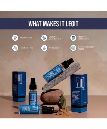 YAAN MAN Hydrating Set Spray with Red Algae and Prickly Pear Extract Gives Clear and firm Complexion Long Lasting Make-up Fixer | Natural Finish | Alcohol Free 30 ml - Buy Online on GoSupps.com