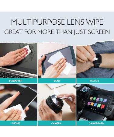 Screen Cleaner Wipes for Lens 100 Premoistened Eyeglasses Cleaning Wipes | Streak-Free for iPad Phone TV Computer & Glasses - Buy Online on GoSupps.com