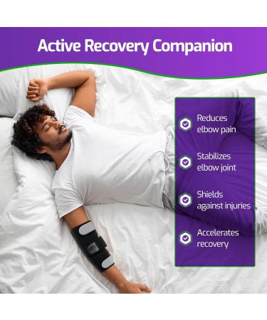 MARS WELLNESS Universal Elbow Immobilizer - Adjustable Cubital Tunnel Brace for Tennis Elbow Ulnar Nerve Injuries Sprains & Fractures - One Size Fits Most - International Shipping Available - Buy Online on GoSupps.com