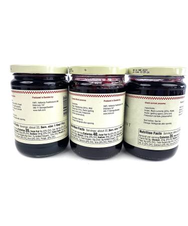 Hafi Swedish Preserves 3-Flavor Variety Gift Set - Queen's Blend, Blueberry, Black Currant - 14.1 oz Jars - BlackTie Box - 3 Items - Buy Online on GoSupps.com