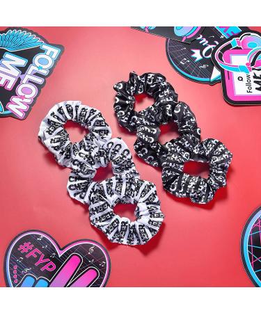 20 Pieces Silk Satin Sport Hair Scrunchies - Black & White Cheerleader Hair Ties for Women & Girls - Buy Online on GoSupps.com