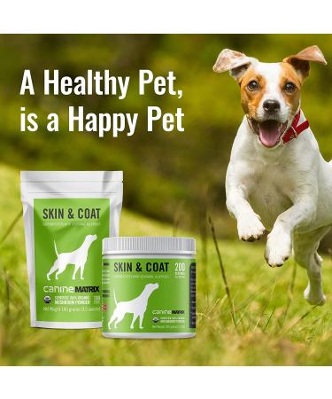 Canine Matrix Skin & Coat Mushroom Powder 7.1 oz | Natural Pet Supplement for Healthy Fur - Buy Online on GoSupps.com