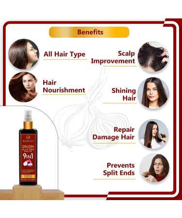 Newish Black Seed Onion Oil for Hair Regrowth with Castor, Almond, Sunflower, Methi & Jojoba Oils - 200 ml | Promotes Hair Growth & Shine - Buy Online on GoSupps.com