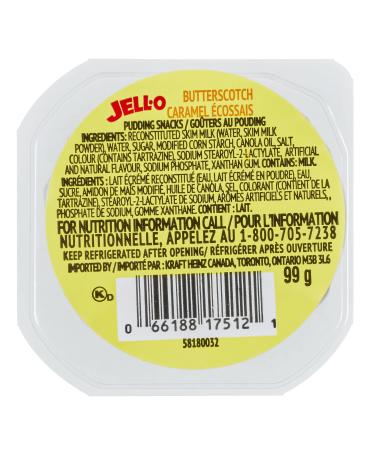 Jell-O Butterscotch Ready to Eat Pudding 2.376kg (Pack of 24) Butterscotch 24 Count (Pack of 1)