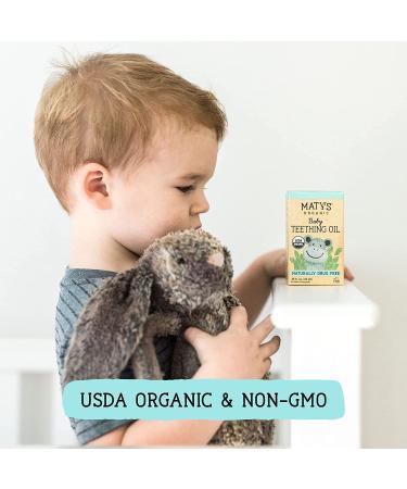 Matyâ€™s Organic Baby Teething Oil - Natural Clove & Lavender Relief for Teething Pain - 0.75 fl oz - Buy Online on GoSupps.com