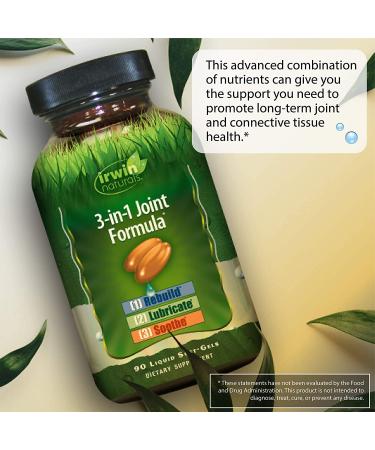 Irwin Naturals 3-in-1 Joint Formula - 90 Liquid Soft-Gels for Joint Support - Buy Online on GoSupps.com
