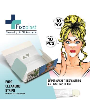 Nose Pore Strips with Aloe Vera - Blackhead Remover for All Skin Types | 20pcs Cleansing Strips - Dermatologically Tested for Nose Chin & T-zone - Buy Online on GoSupps.com