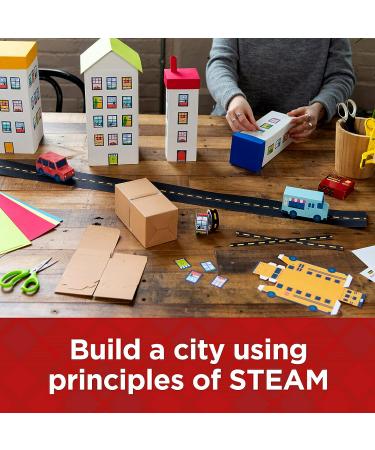 Scotch STEAM Kids Craft Kit  STEM  City Crafter Build Box  Super-Hold Tape  Washi Tape and Dispenser  Scissors  Papercraft Cut-Outs and Guide (STEAM-CB) STEM Activity Pack - Buy Online on GoSupps.com