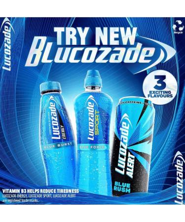Lucozade Sport Blue Force Isotonic Fuel 12x500ml -New Blue Lucozade Flavour (Blucozade) - Buy Online on GoSupps.com