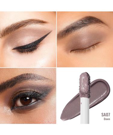 Oulac Liquid Eyeshadow Satin Finish - Multi-Use Grey Eyeshadow & Eye Primer | Blendable Smooth Eye Make-up Crease-Resistant Non-Greasy Vegan Cruelty-Free Dawn (SA07) - Buy Online on GoSupps.com