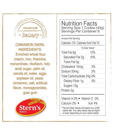 Cinnamon Buns Breakfast Pastry | 18 Cookies Individually Wrapped | Cinnamon Rolls Snack Cakes | Coffee Snacks | On the Go Snacks for Kids & Adults | Holiday  Birthdays  Parties | Sterns Bakery - Buy Online on GoSupps.com