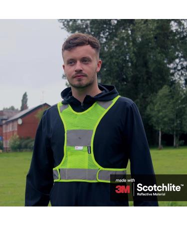 Salzmann 3M Reflective Running Vest | Breathable Mesh Sports Gear - 3M Scotchlite M Yellow - Buy Online on GoSupps.com