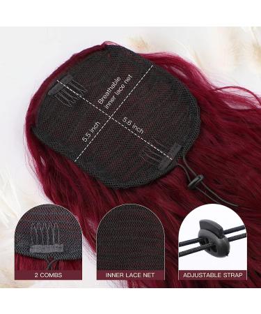 PORSMEER 28 Wine Red Beach Wave Ponytail Extension for Women - Buy Online on GoSupps.com