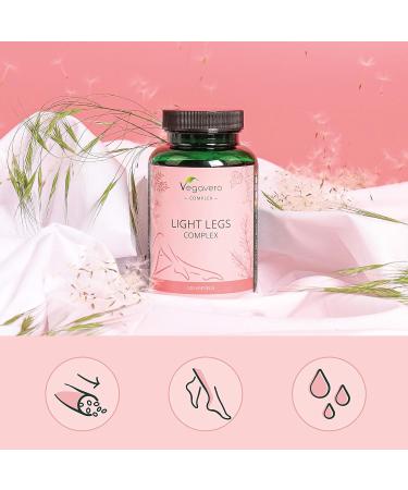 Leg Circulation Booster Vegavero - 100% Natural Capsules for Restless Legs & Water Retention - Vegan Formula with Vine Leaf, Butchers Broom and Gotu Kola - 120 Capsules - Buy Online on GoSupps.com