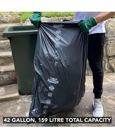 TRASHWISE 42 Gallon 100% Compostable Trash Bags Heavy Duty 3mils - Large Contractor Bags - Eco-Friendly Garbage Bags - Certified OK to Compost - 12 Count - Buy Online on GoSupps.com