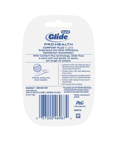 Oral B Glide Comfort Plus Dental Floss Mint 43.7 Yds | Gentle Mint Flavored Floss - Buy Online on GoSupps.com