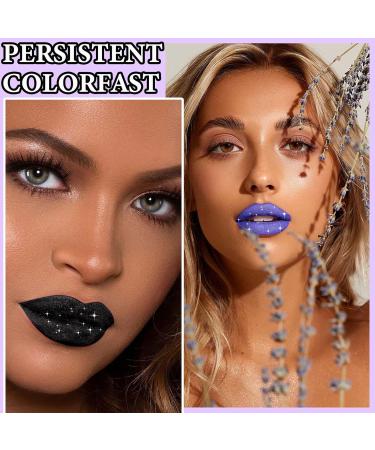 3 Pcs Matte Liquid Glitter Lipstick Set | Long Lasting Waterproof & High Pigment | Perfect for Halloween Makeup - Buy Online on GoSupps.com