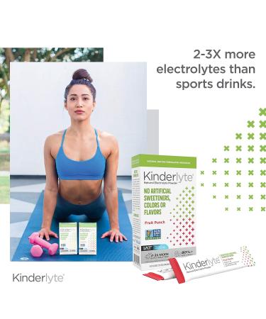 Kinderlyte Original Electrolyte Powder - Natural Fruit Punch | 2-3x More Electrolytes & 80% Less Sugar | No Artificial Additives | 6 Count - Buy Online on GoSupps.com