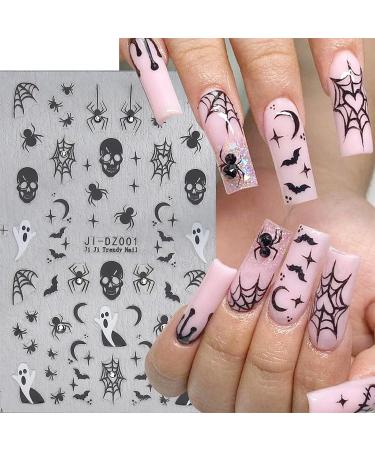 JMEOWIO 4 Sheets Halloween Pumpkin Cute Ghost Nail Art Stickers Decals Self-Adhesive Nail Supplies Nail Art Design Decoration Accessories - Buy Online on GoSupps.com